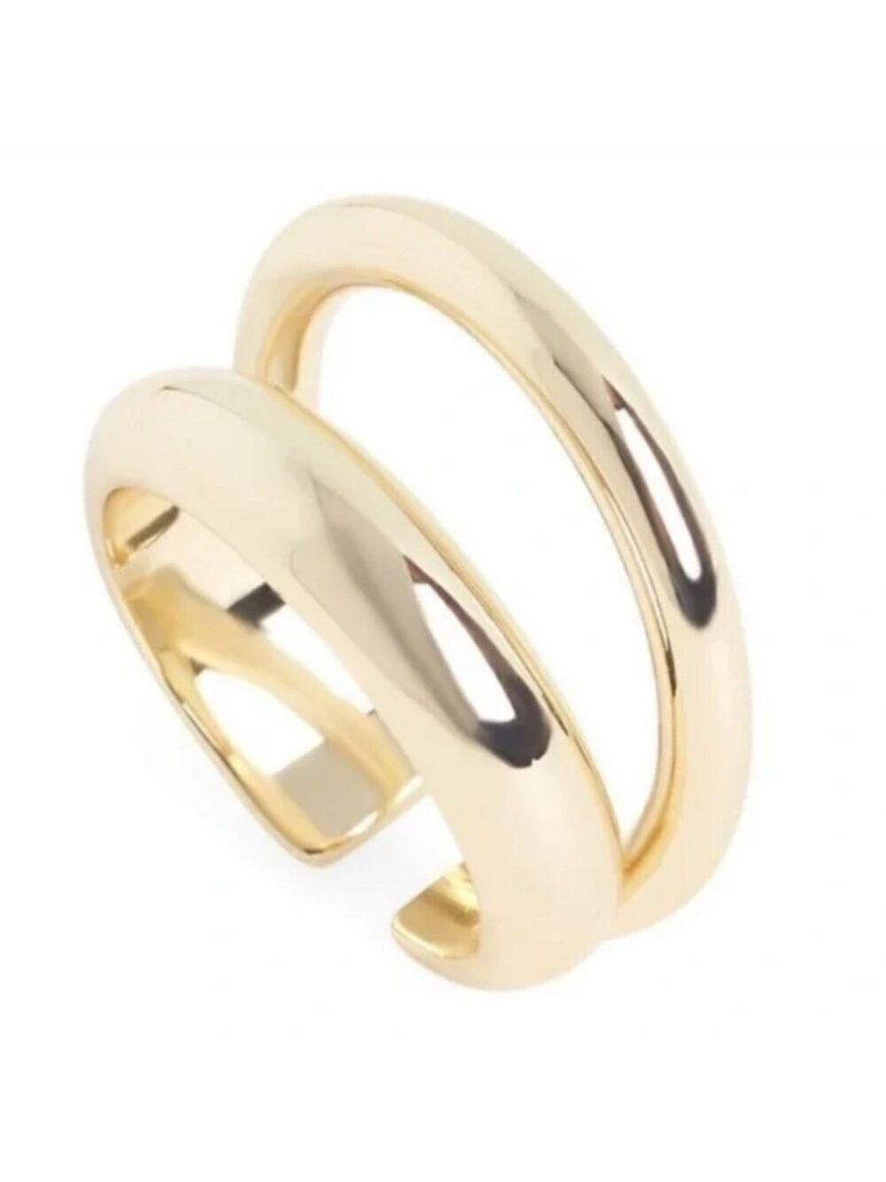 LOREN STEWART × CURATEUR Women’s Gold Deux Open Band Ring Size 7
